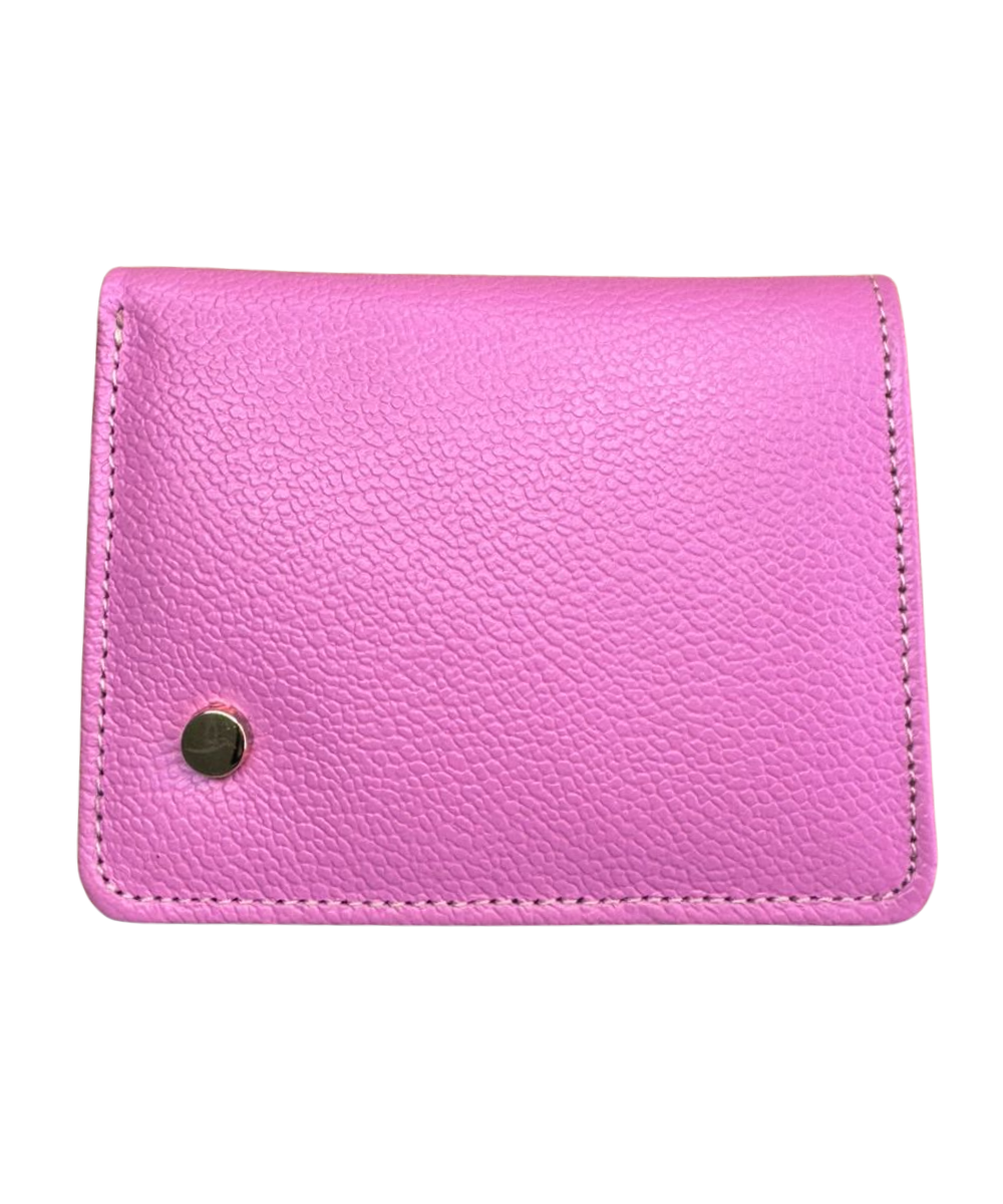 Billetera en cuero rosa ponche