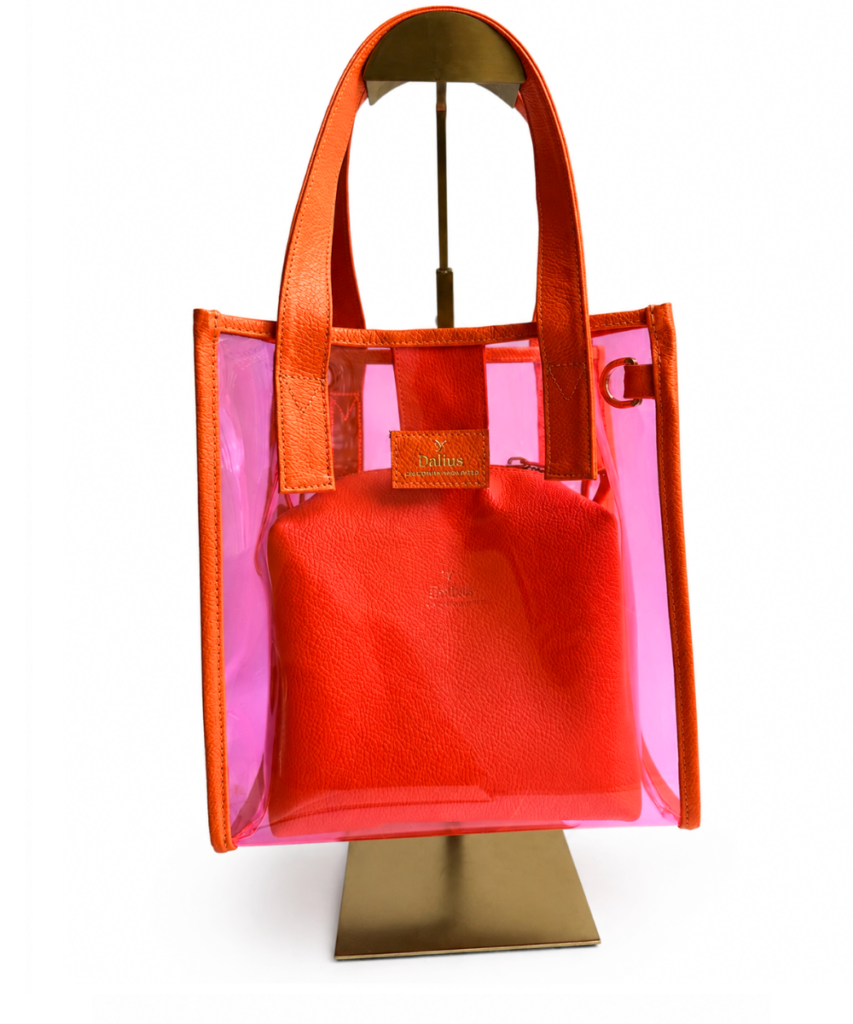Bolso Transparente Mediano Naranja