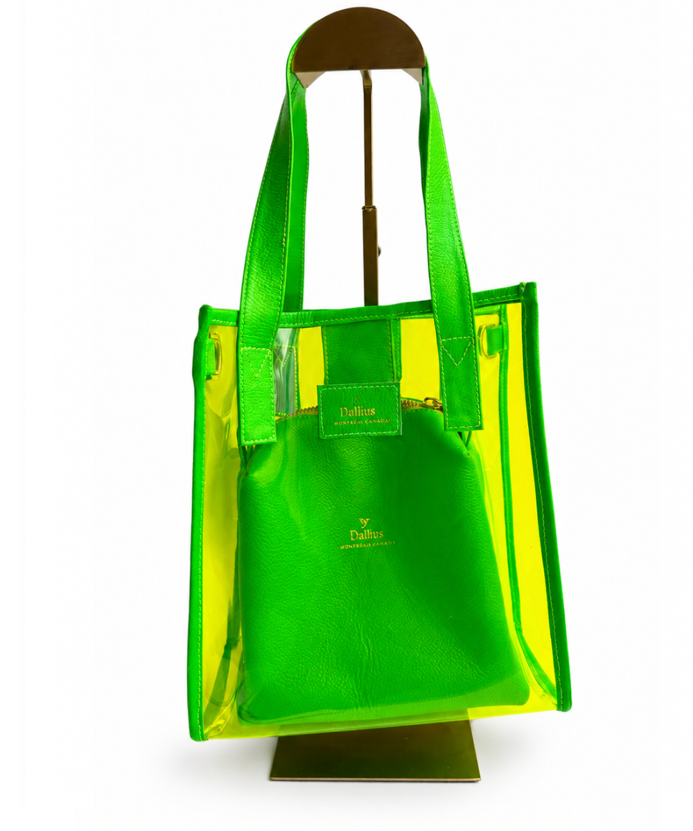 Bolso Transparente Mediano Verde