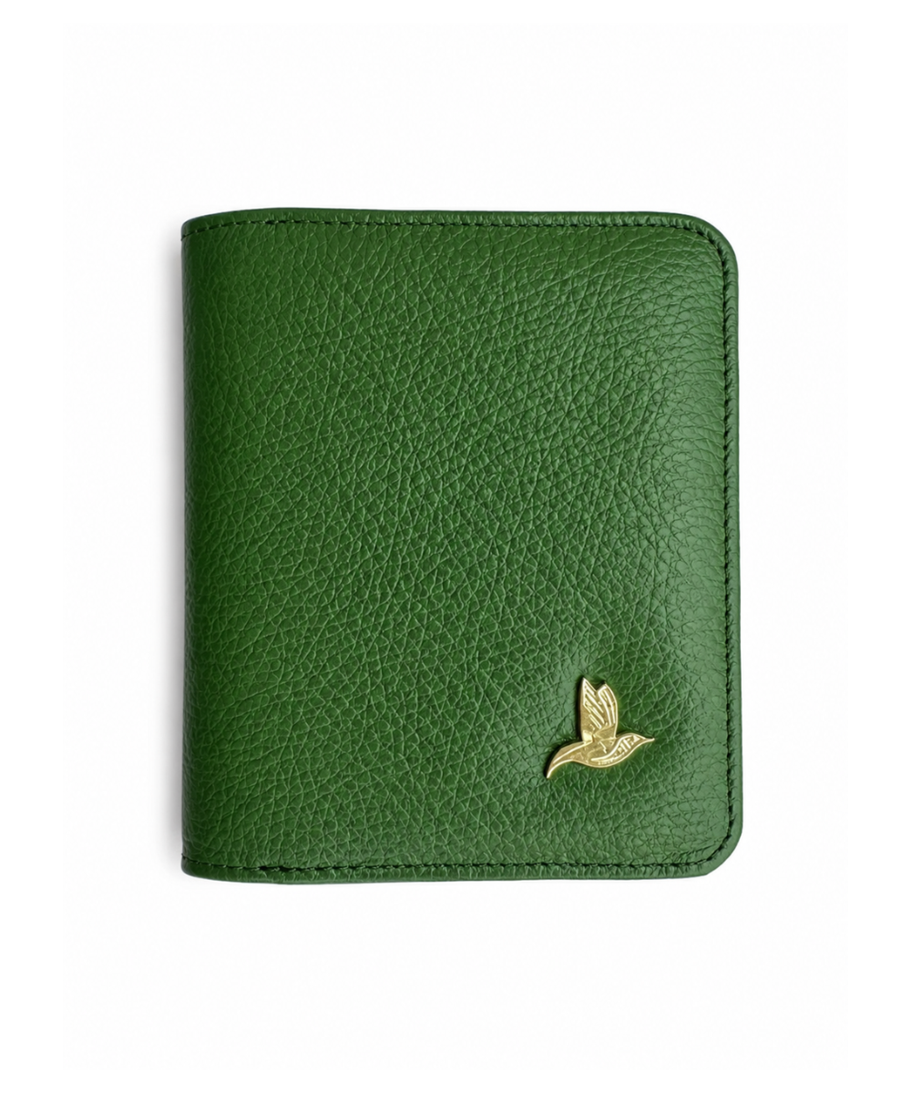Portapasaporte de Cuero Verde Oliva