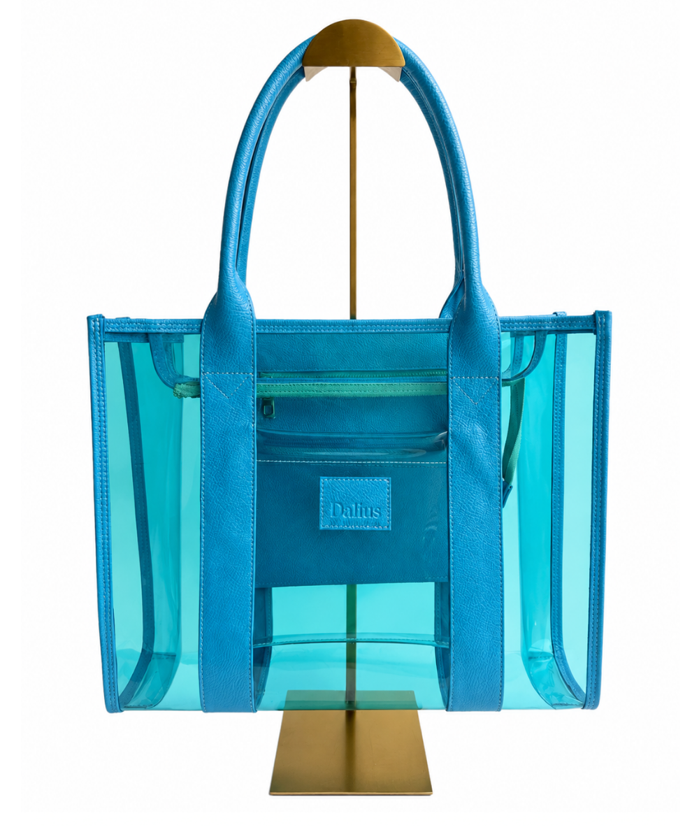 Bolso Tote Transparente Azul