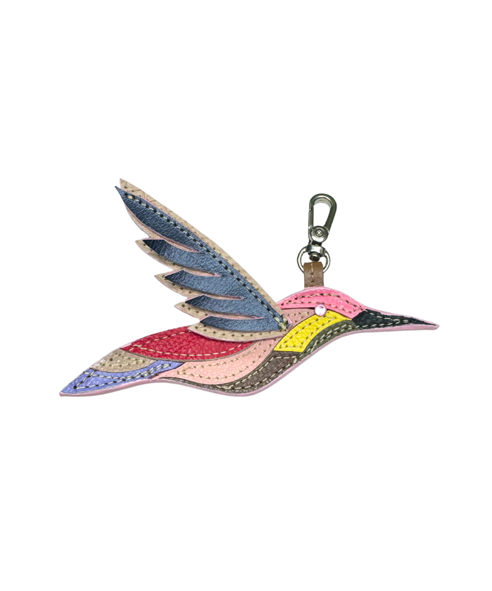 Charms para bolsos - Llavero artesanal Colibrí en colores mix