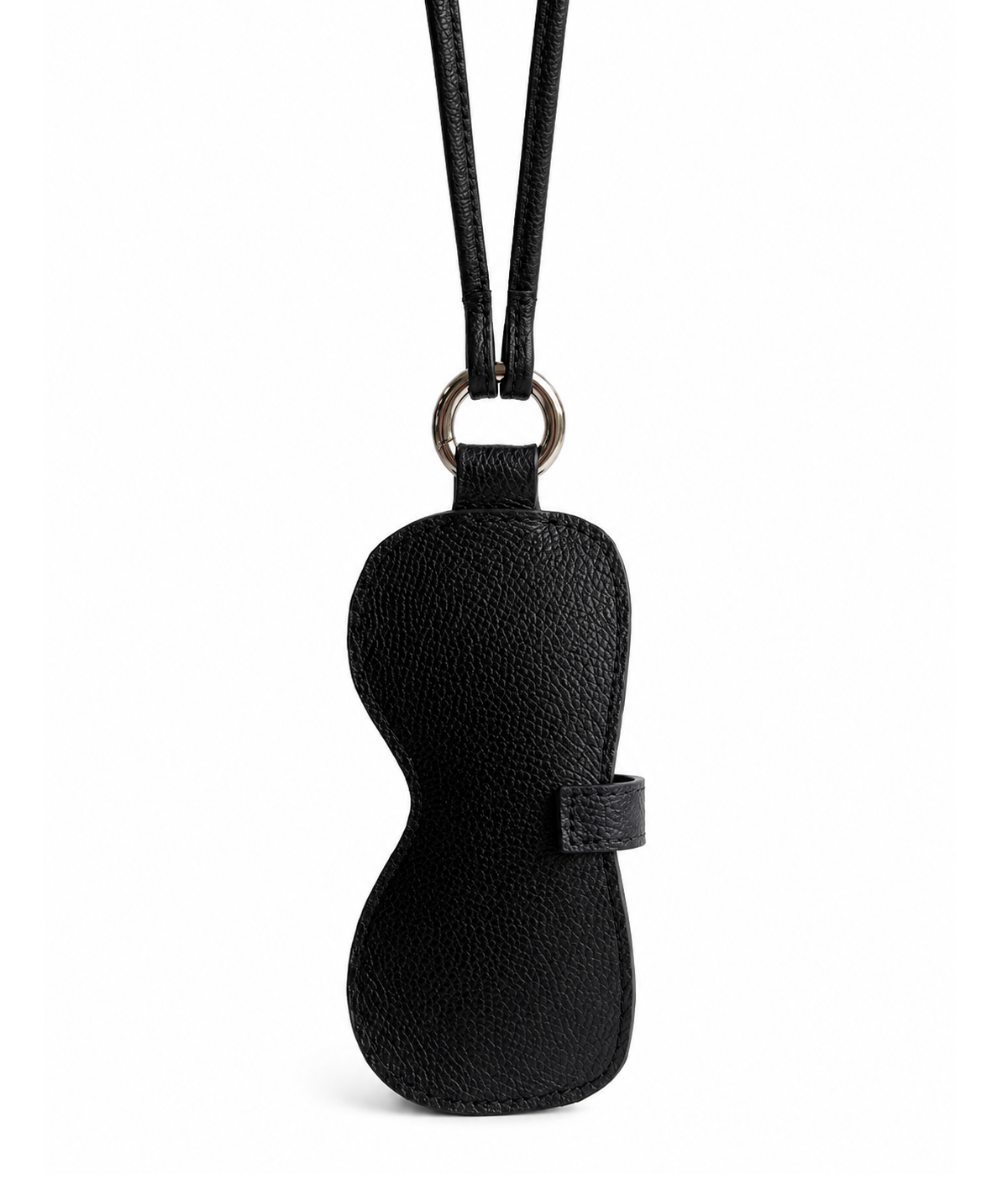Portagafas tipo collar en cuero Negro Eclipse - Imagen 2