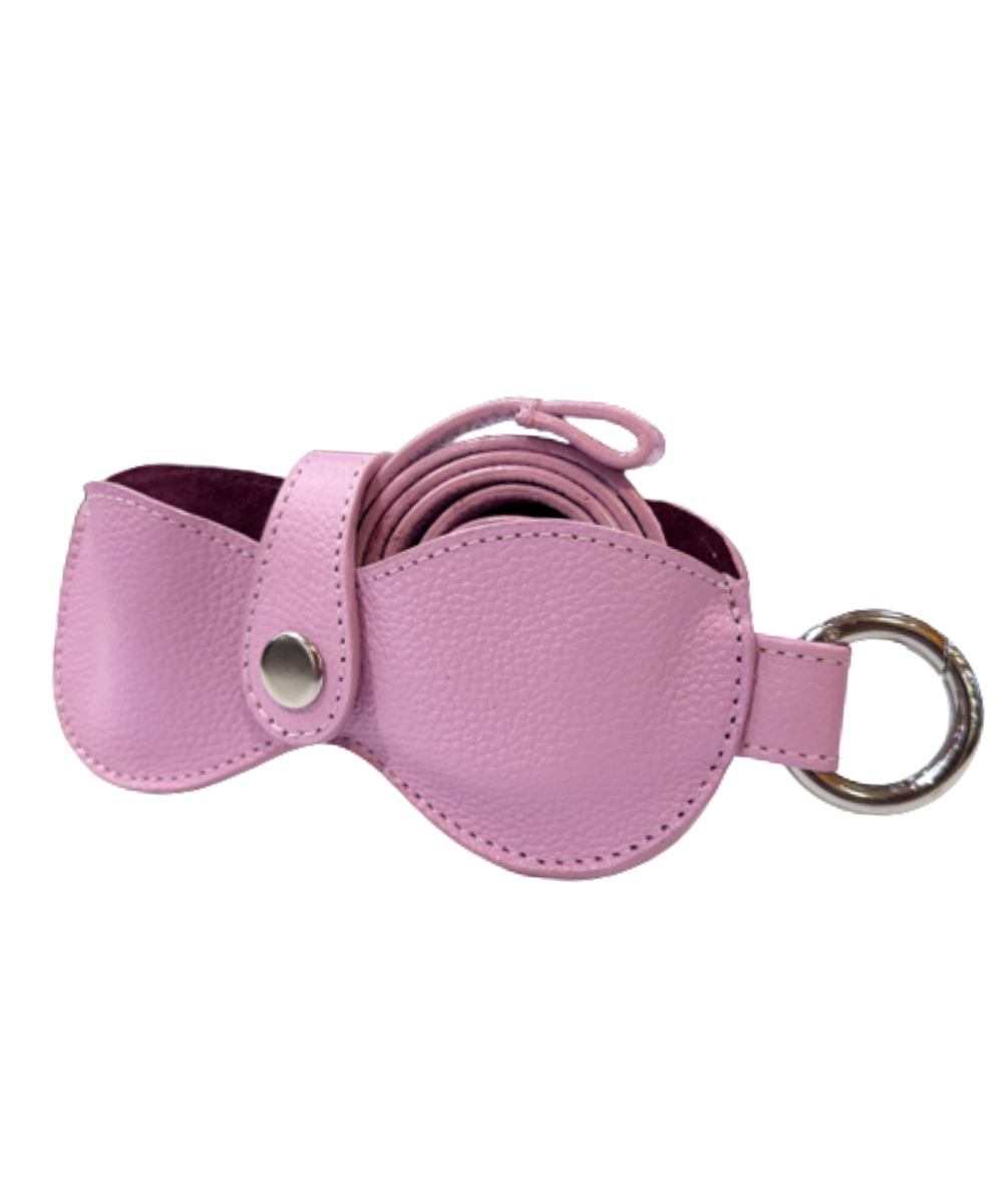 Estuche para gafas en cuero - Portagafas Rosa Malva
