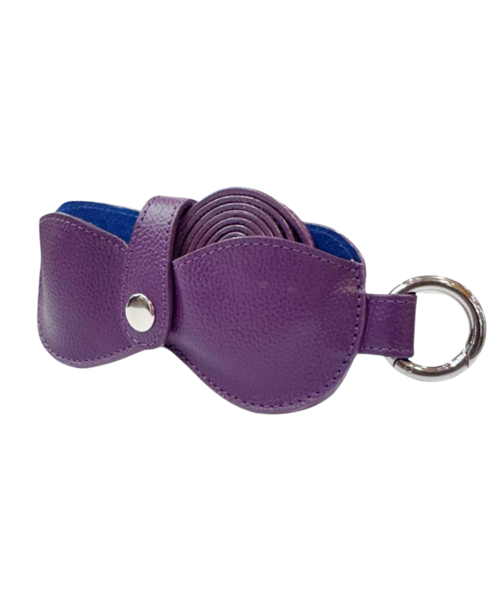 Estuche para gafas en cuero - Portagafas mora ciruela