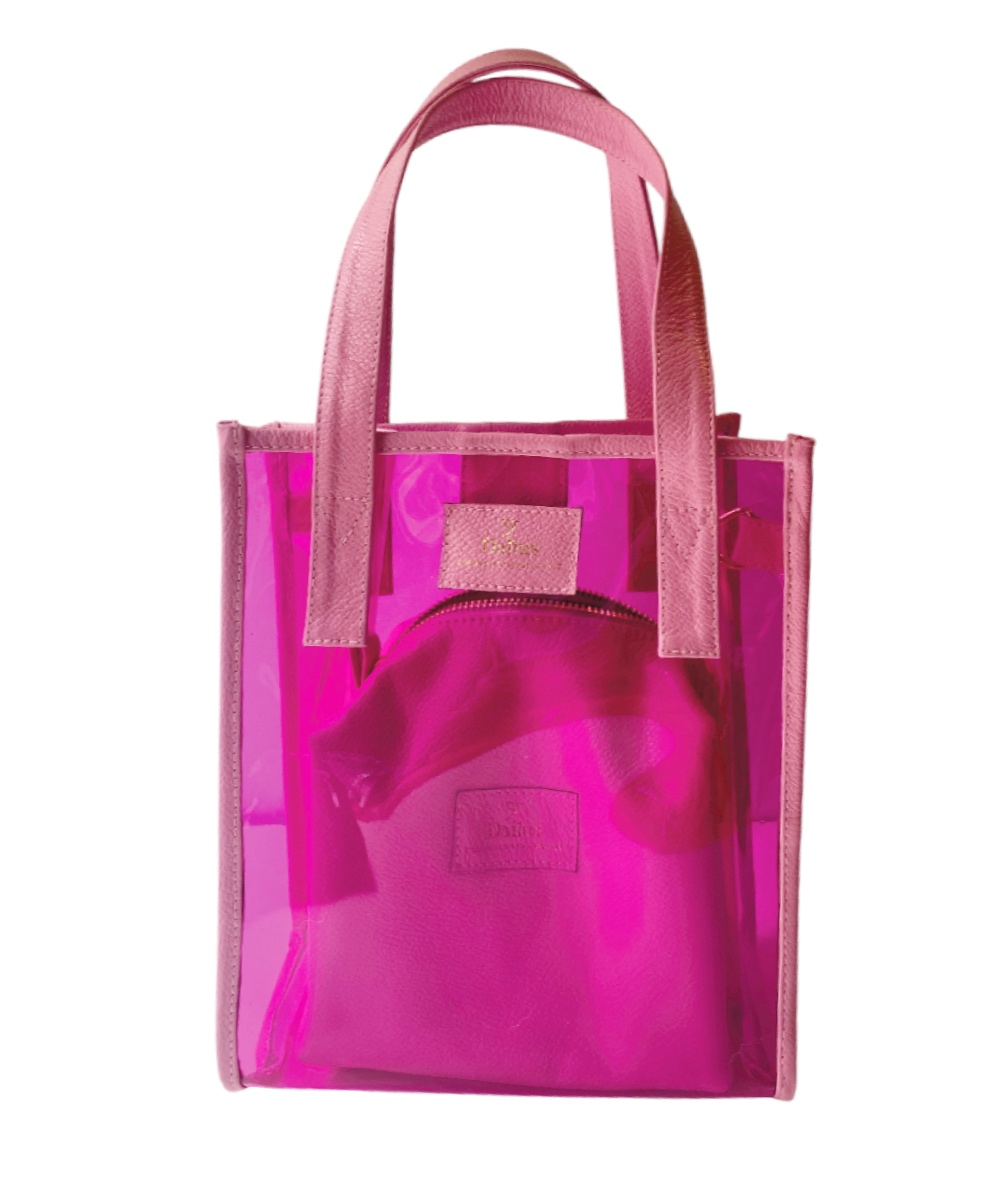 Mini Bolso Transparente Fucsia