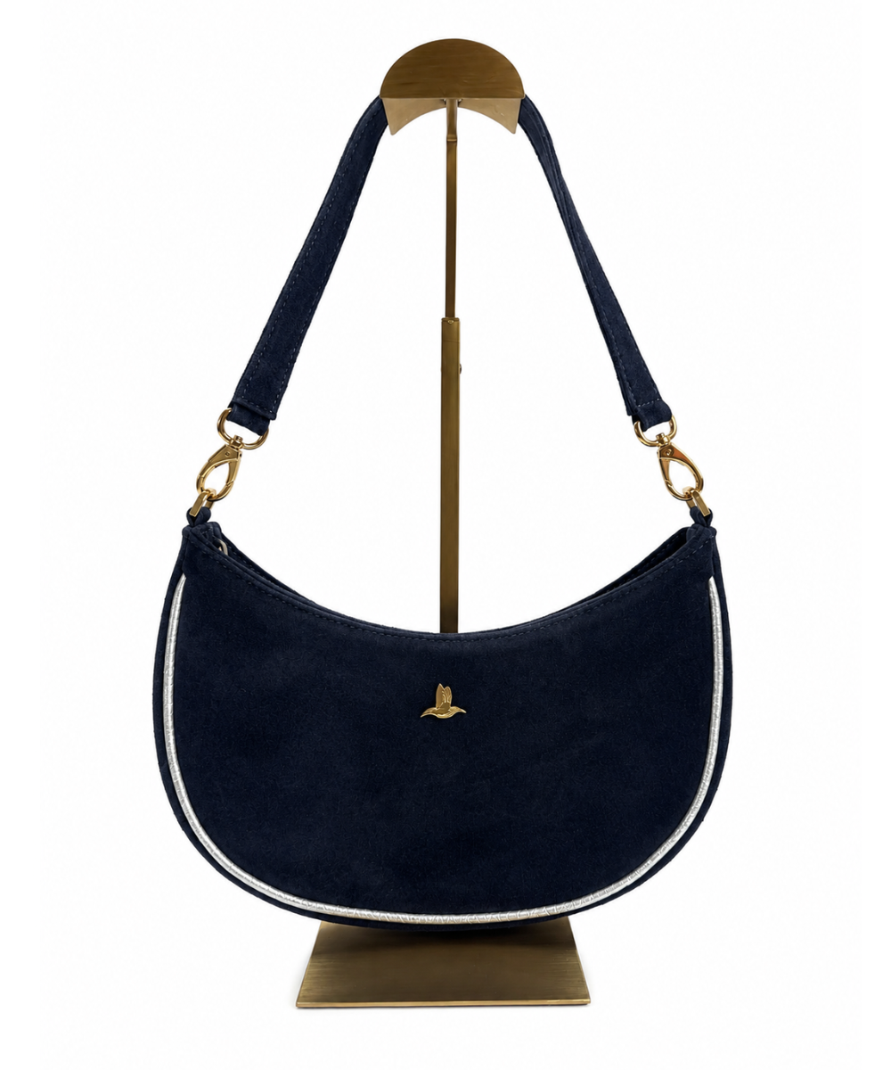 Bolso Hobito Azul Shappire en cuero Ante