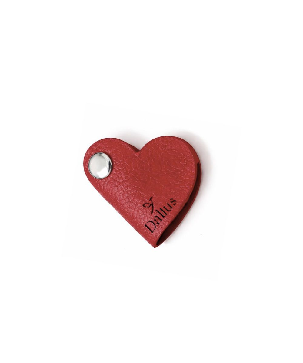 Portacables en cuero Oh My Love – Corazón Dalius rojo