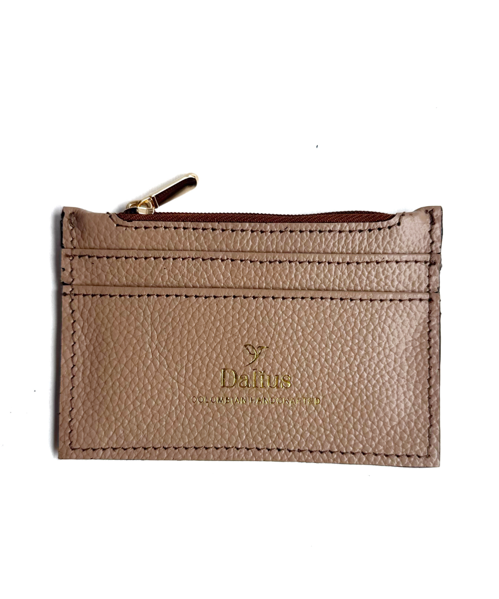 Mini Tarjeteros en cuero brownie