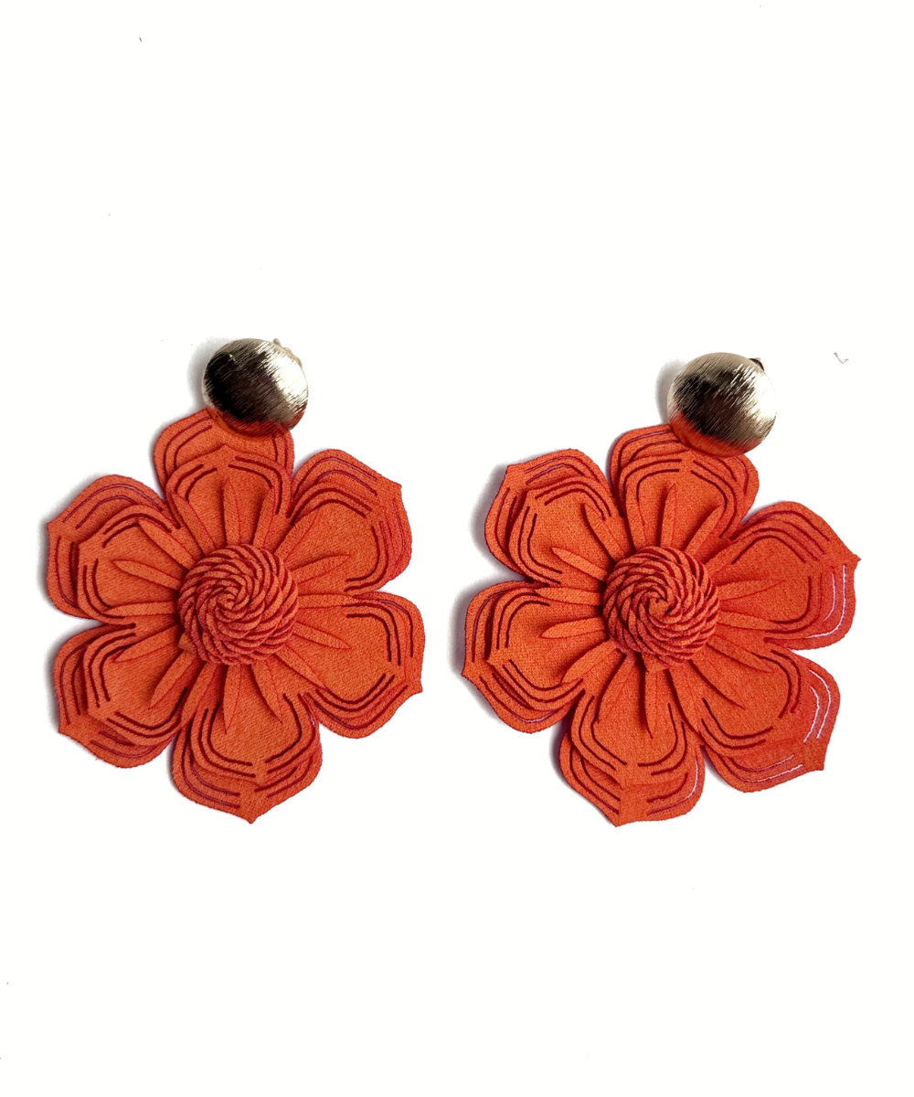 Aretes Flor Néctara - Fuego Caribe