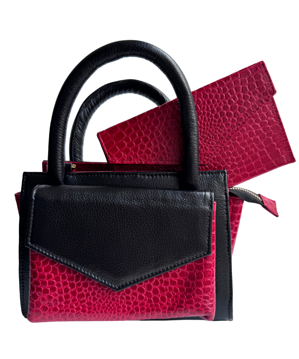 Bolso en cuero - MiniBag Latido rojo