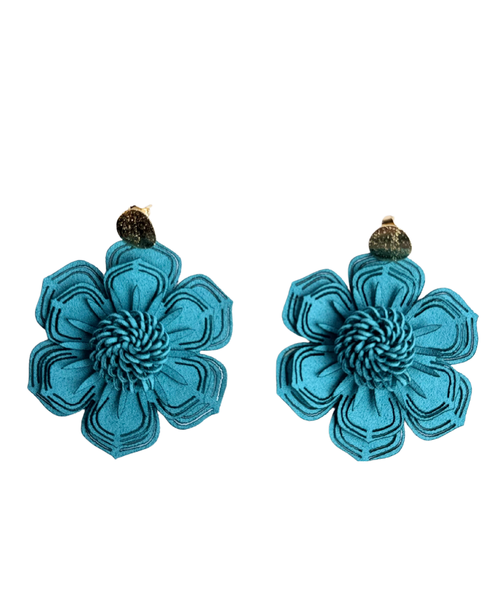Aretes Flor Elisa - Oasis Turquesa l Dalius