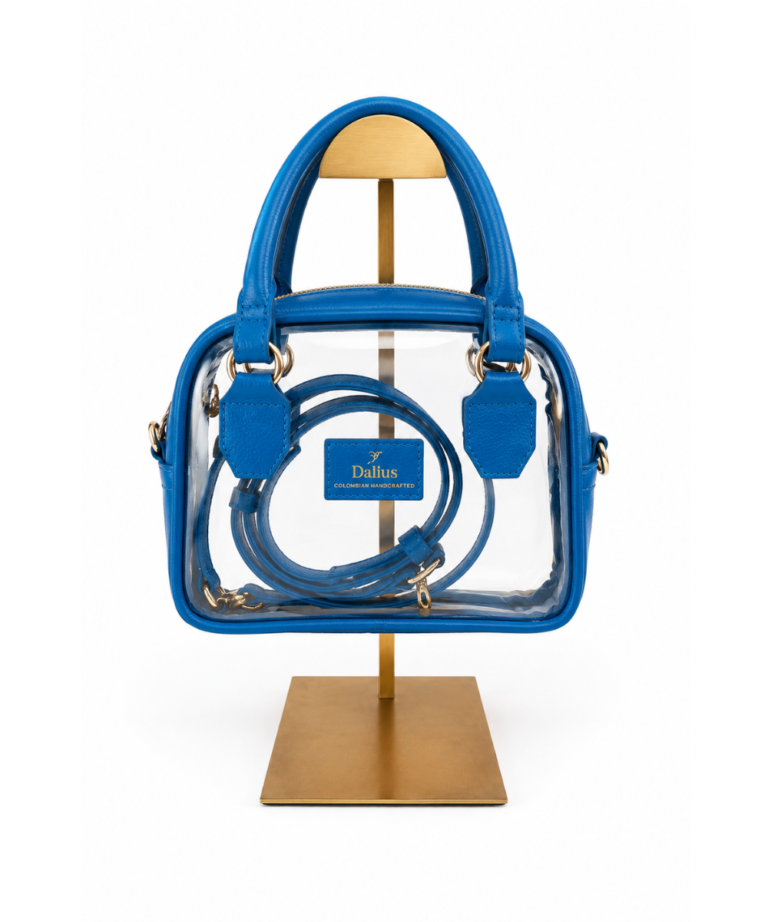Mini Bolso Transparente Azul
