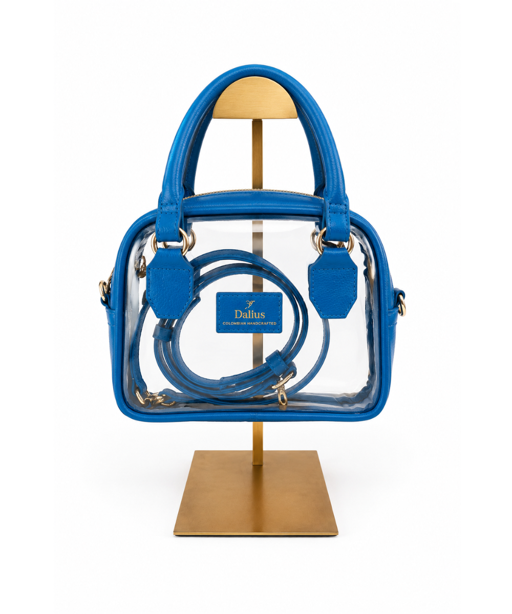 Mini Bolso Transparente Azul