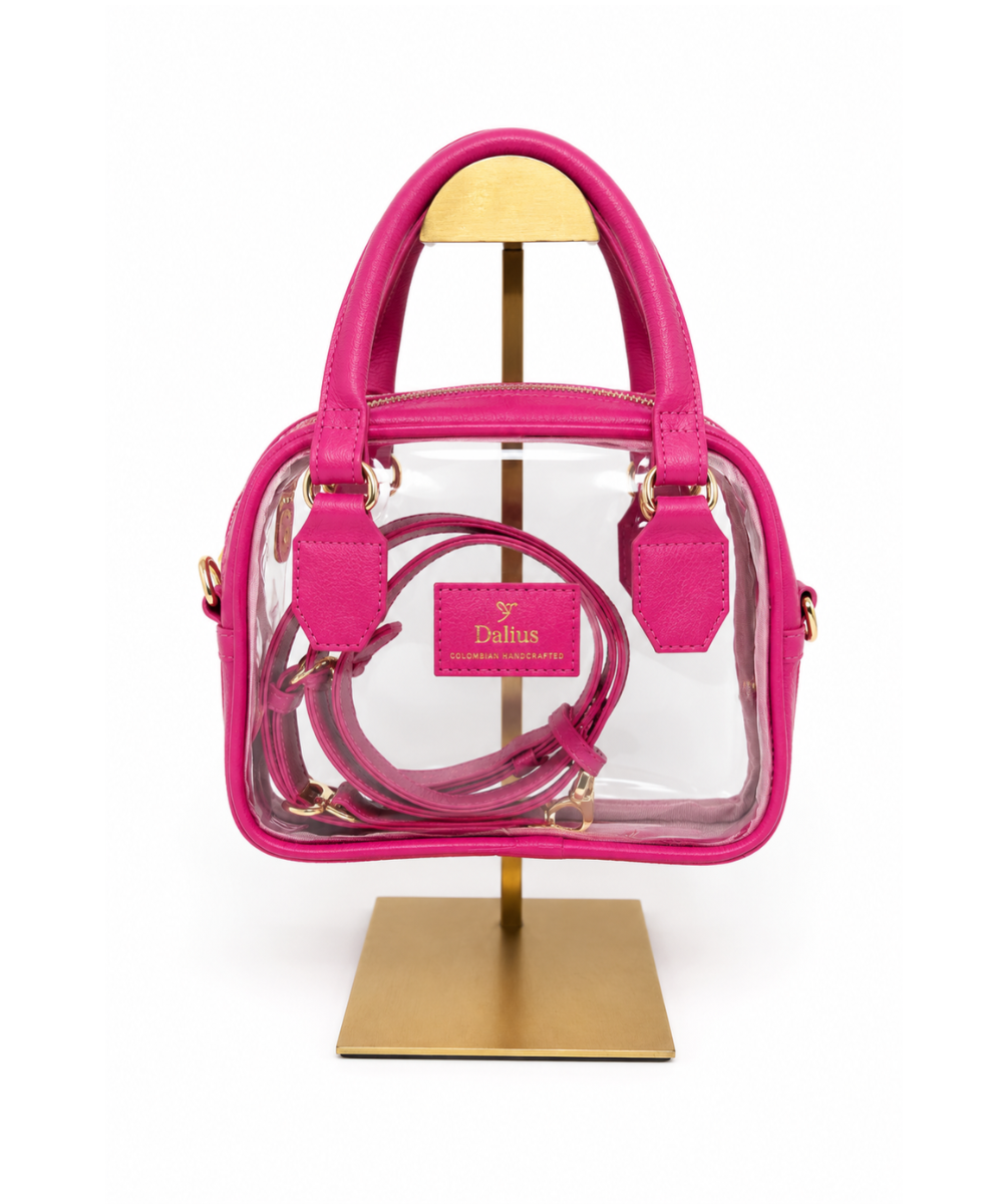 Mini Bolso Transparente Rosa barbie