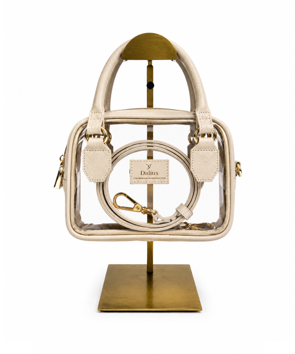 Mini Bolso Transparente beige