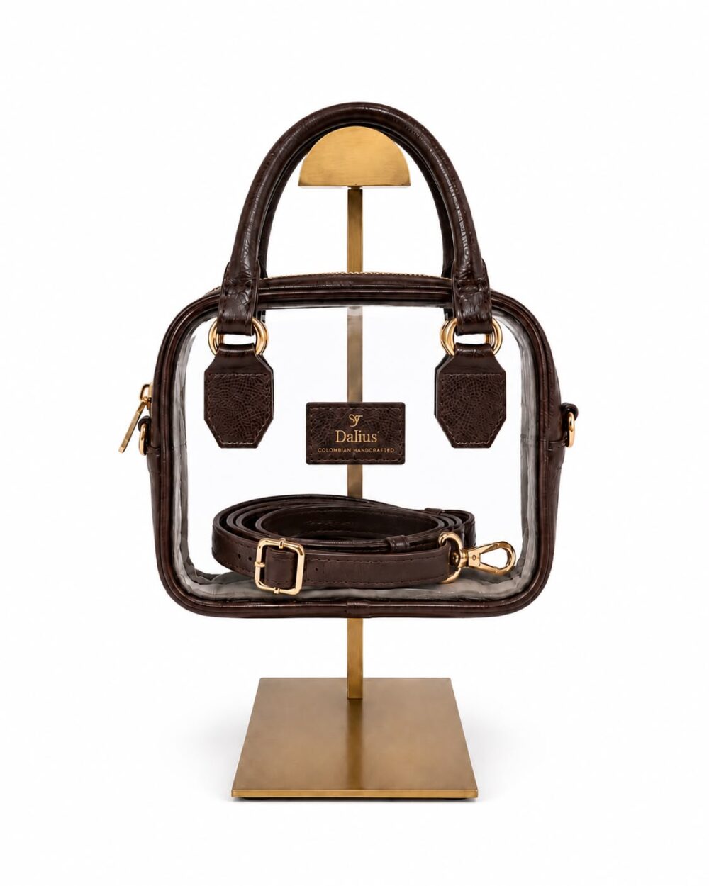 Mini Bolso Transparente Café