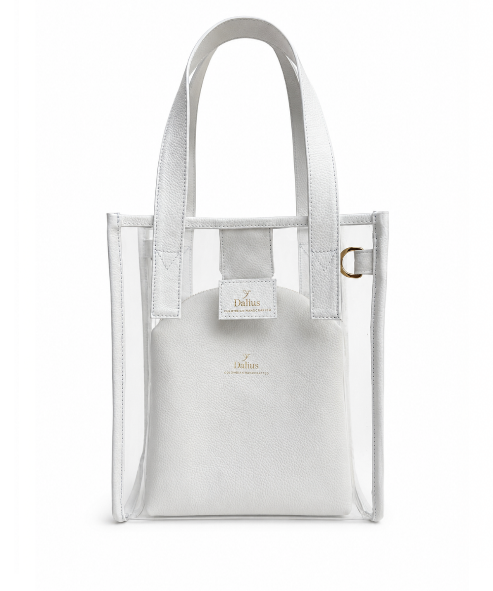 Bolso Transparente Mediano Blanco