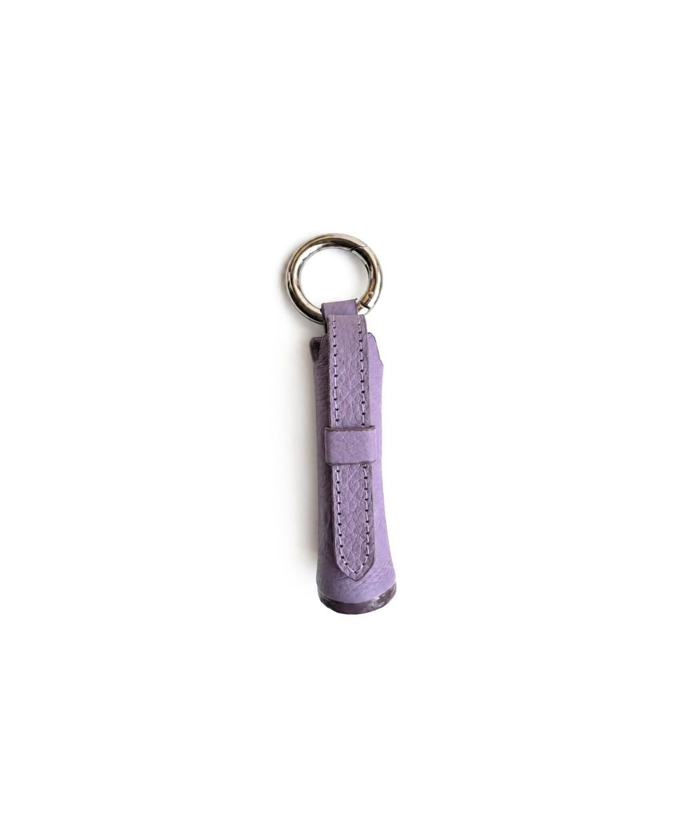 Lipstick Charm Lila – Porta Labial en Cuero