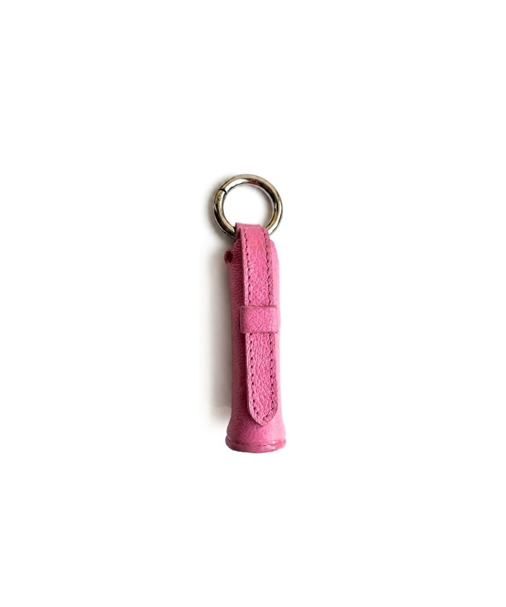 Lipstick Charm Rosa – Porta Labial en Cuero