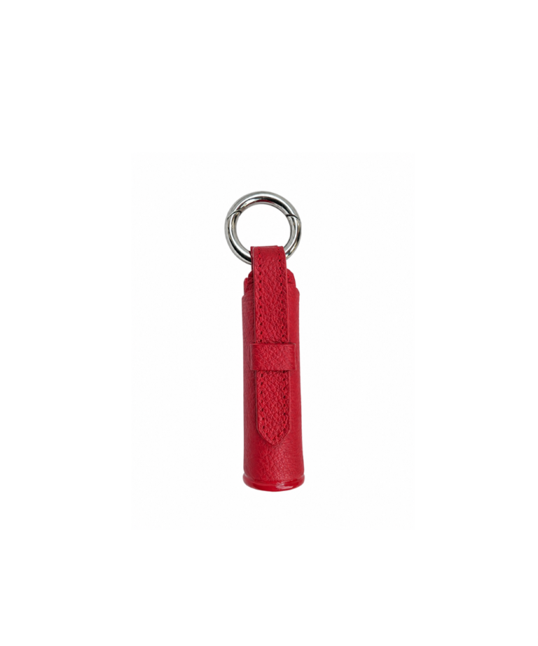 Portalabial rojo en cuero Dalius